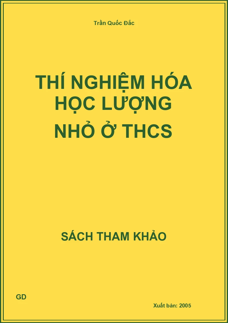 Thí Nghiệm Hóa Học Lượng Nhỏ Ở Thcs