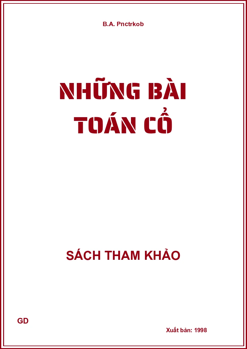 Những Bài Toán Cổ