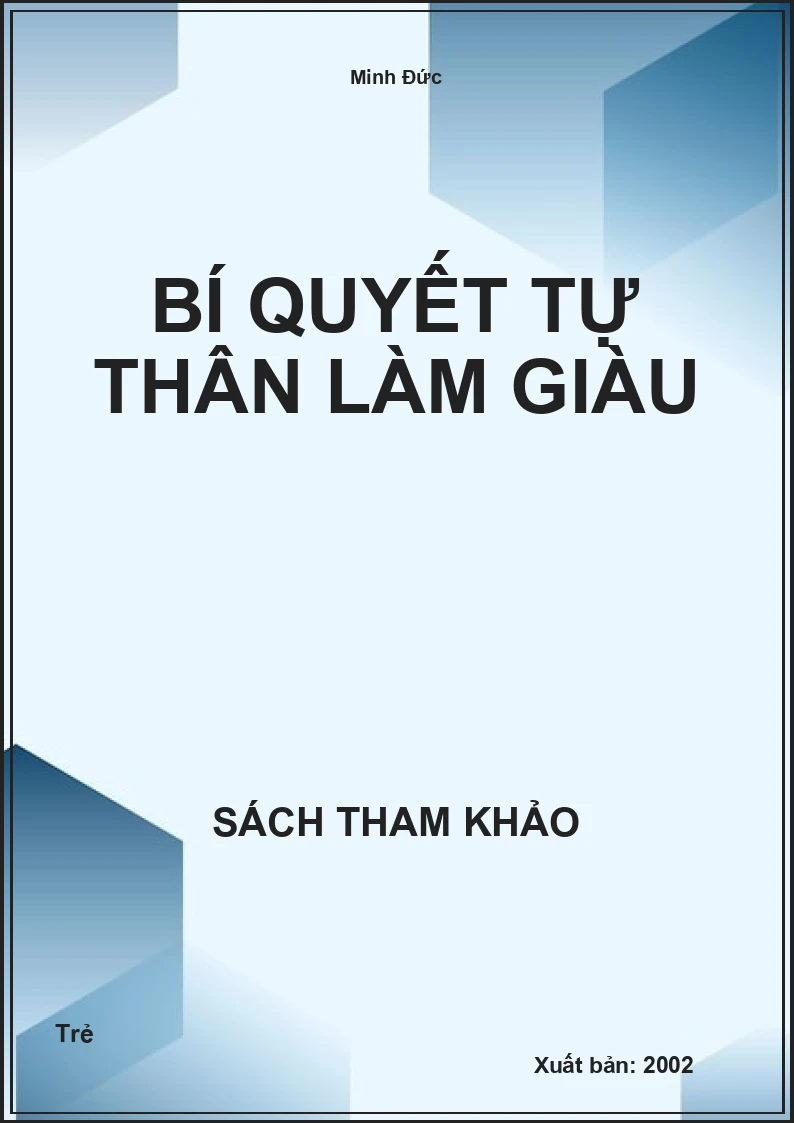 Bí quyết tự thân làm giàu