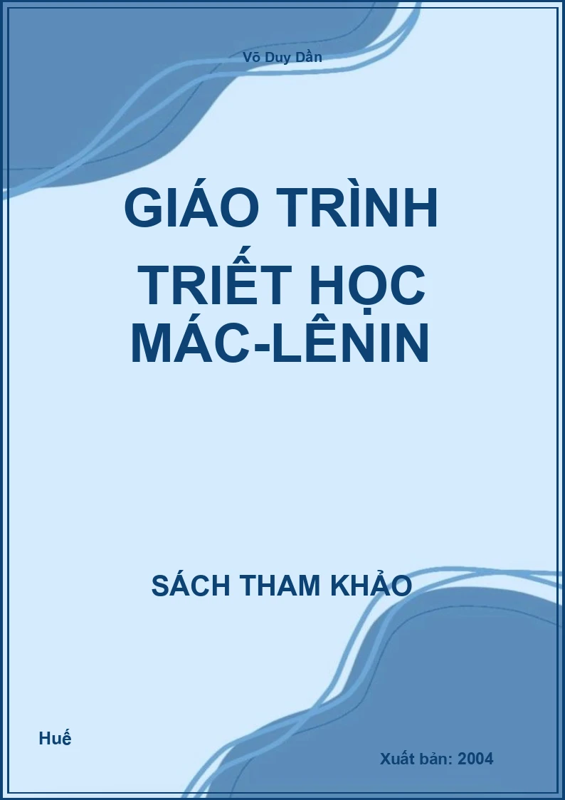 Giáo trình Triết học Mác-Lênin