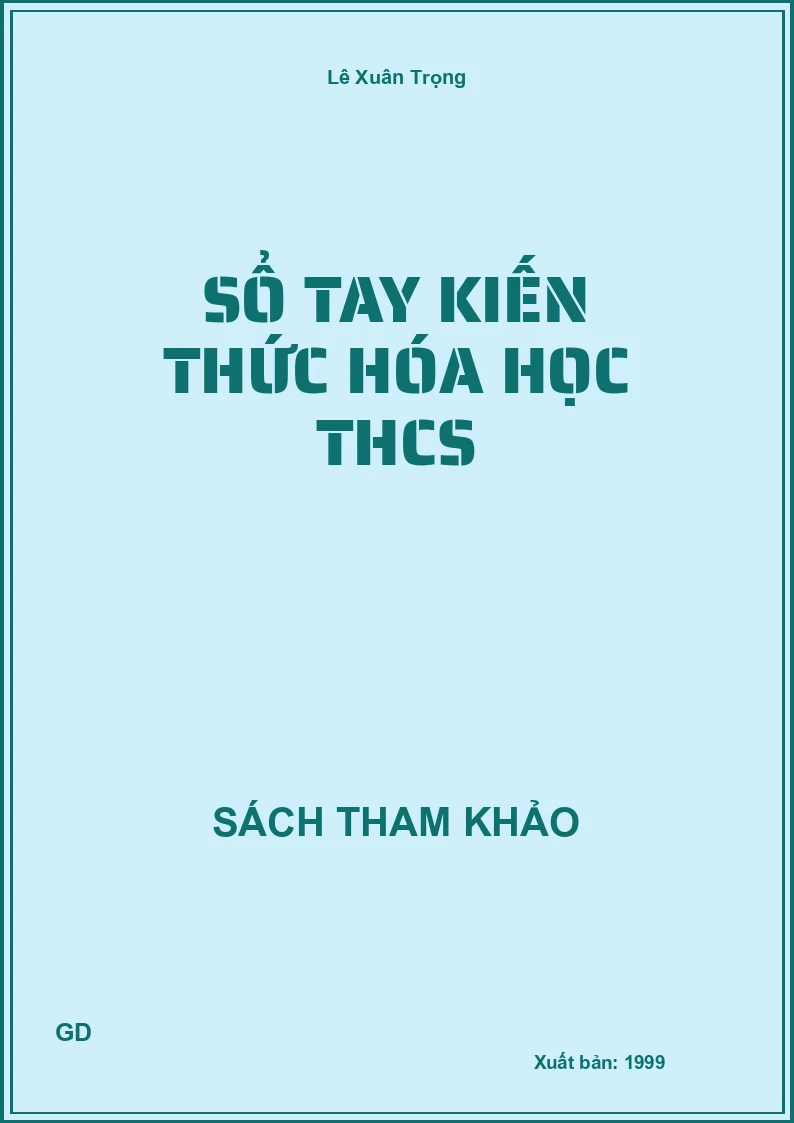 Sổ Tay Kiến Thức Hóa Học Thcs