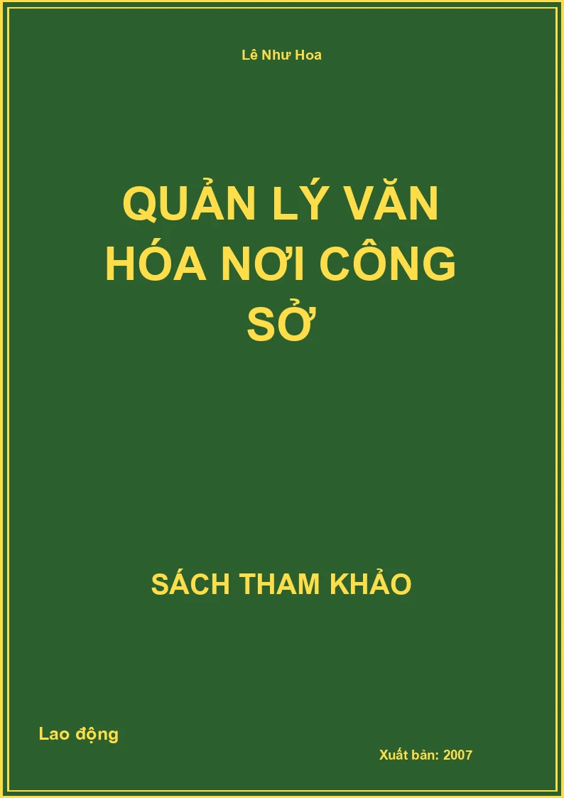 Quản Lý Văn Hóa nơi công sở
