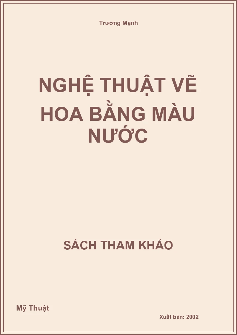 Nghệ thuật vẽ hoa bằng màu nước