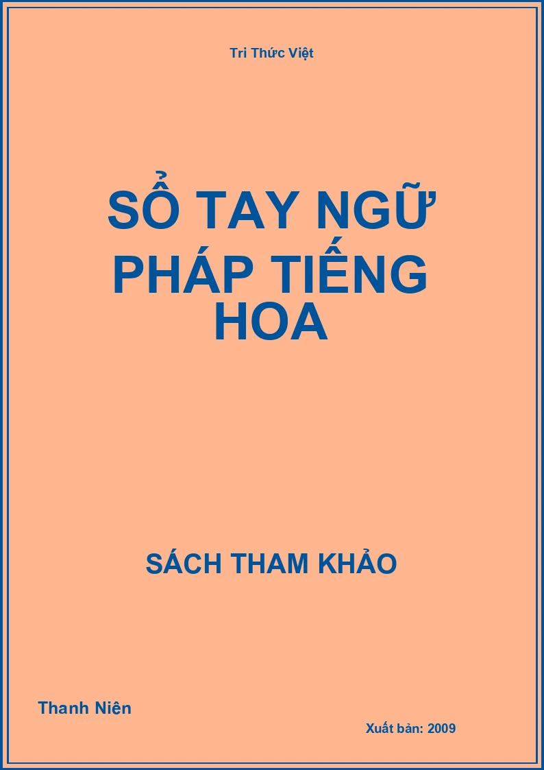 Sổ Tay Ngữ Pháp Tiếng Hoa