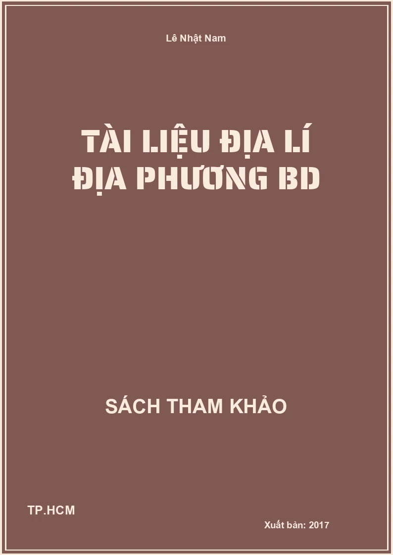 Tài Liệu Địa Lí Địa Phương Bd
