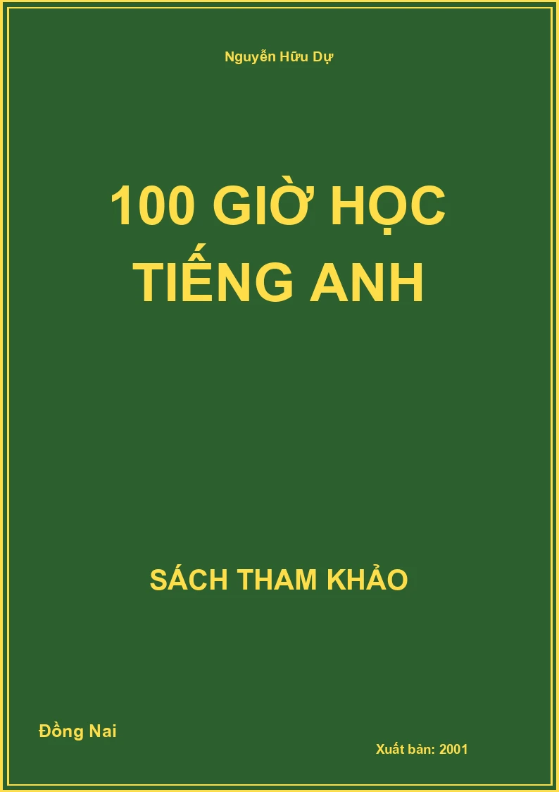100 giờ học tiếng anh