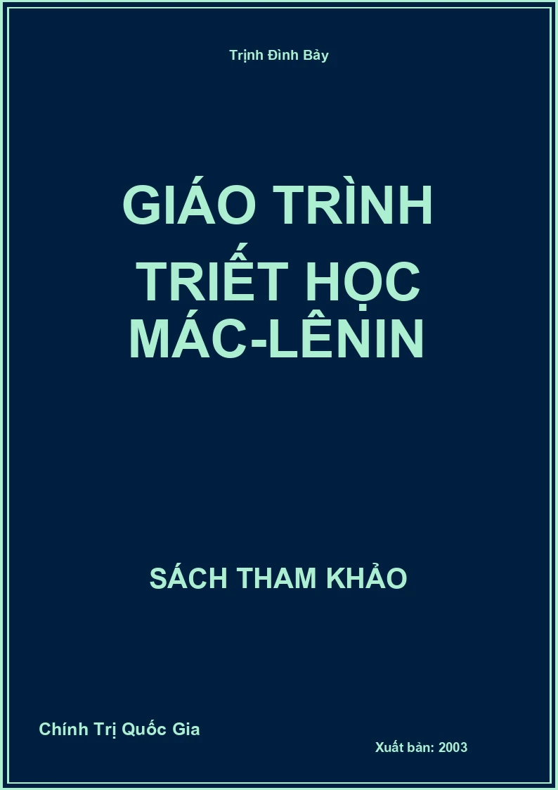 Giáo trình Triết học Mác-Lênin
