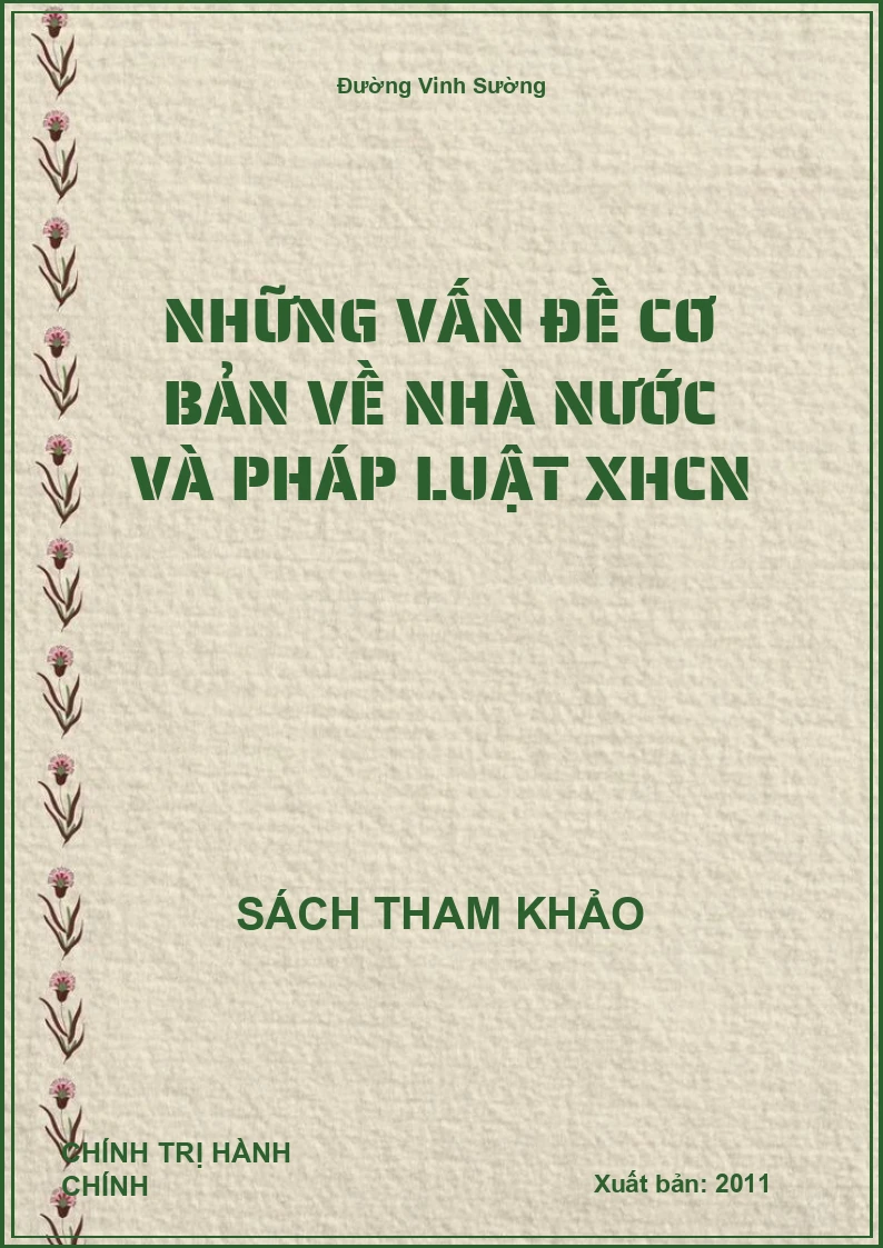 Những Vấn Đề Cơ Bản Về Nhà Nước Và Pháp Luật Xhcn