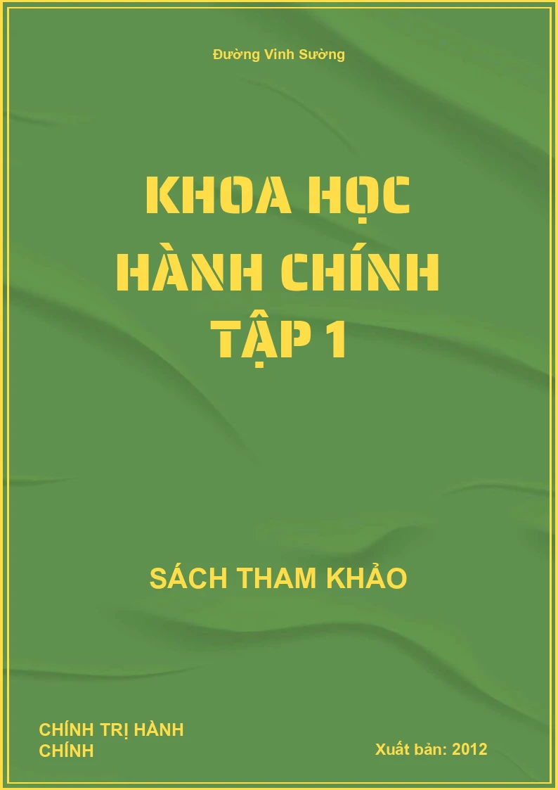 Khoa Học Hành Chính Tập 1