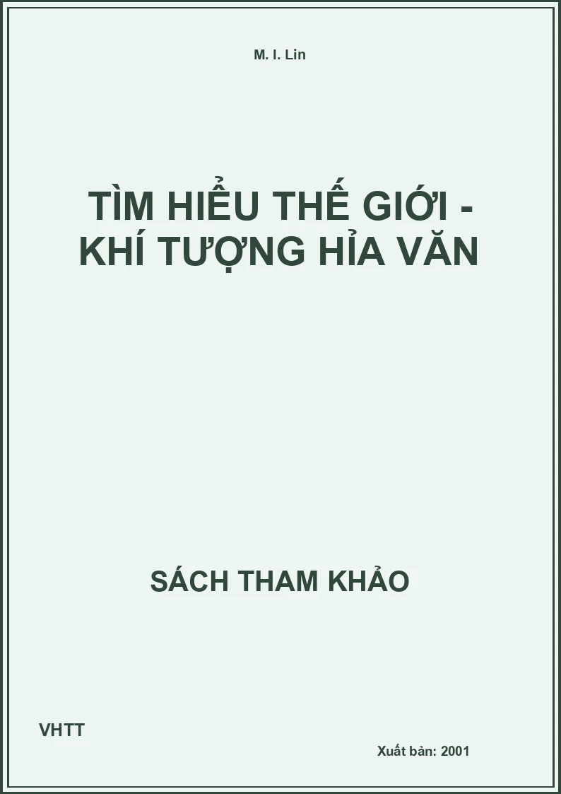 Tìm Hiểu Thế Giới - Khí Tượng Hỉa Văn