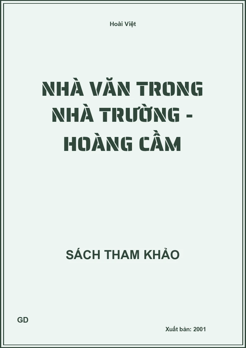 Nhà Văn Trong Nhà Trường - Hoàng Cầm