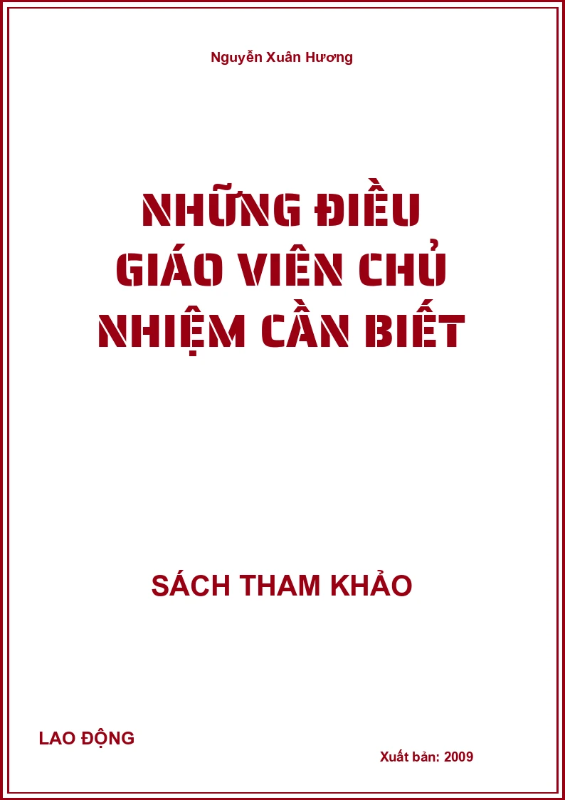 Những Điều Giáo Viên Chủ Nhiệm Cần Biết