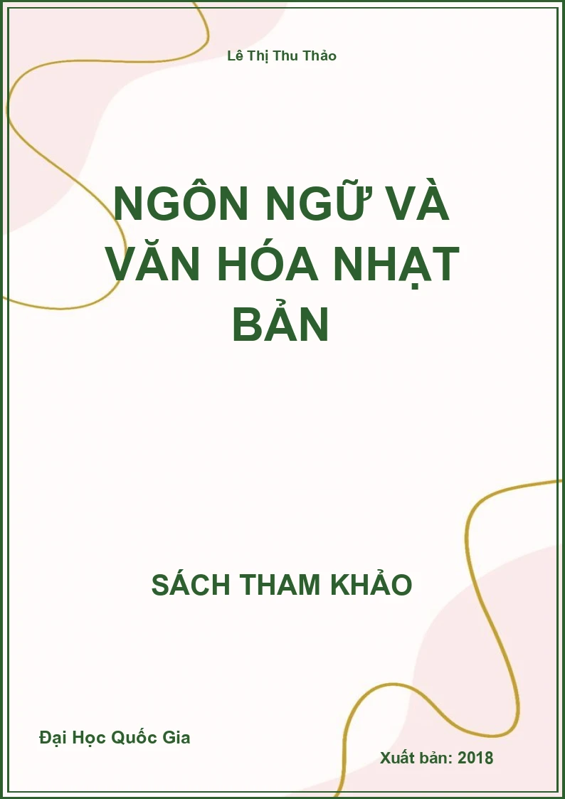 Ngôn Ngữ Và Văn Hóa Nhật Bản