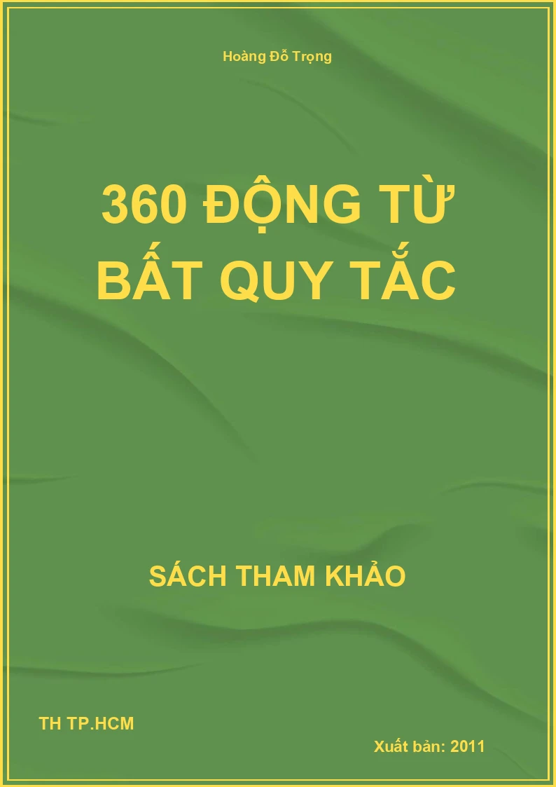 360 động từ bất quy tắc