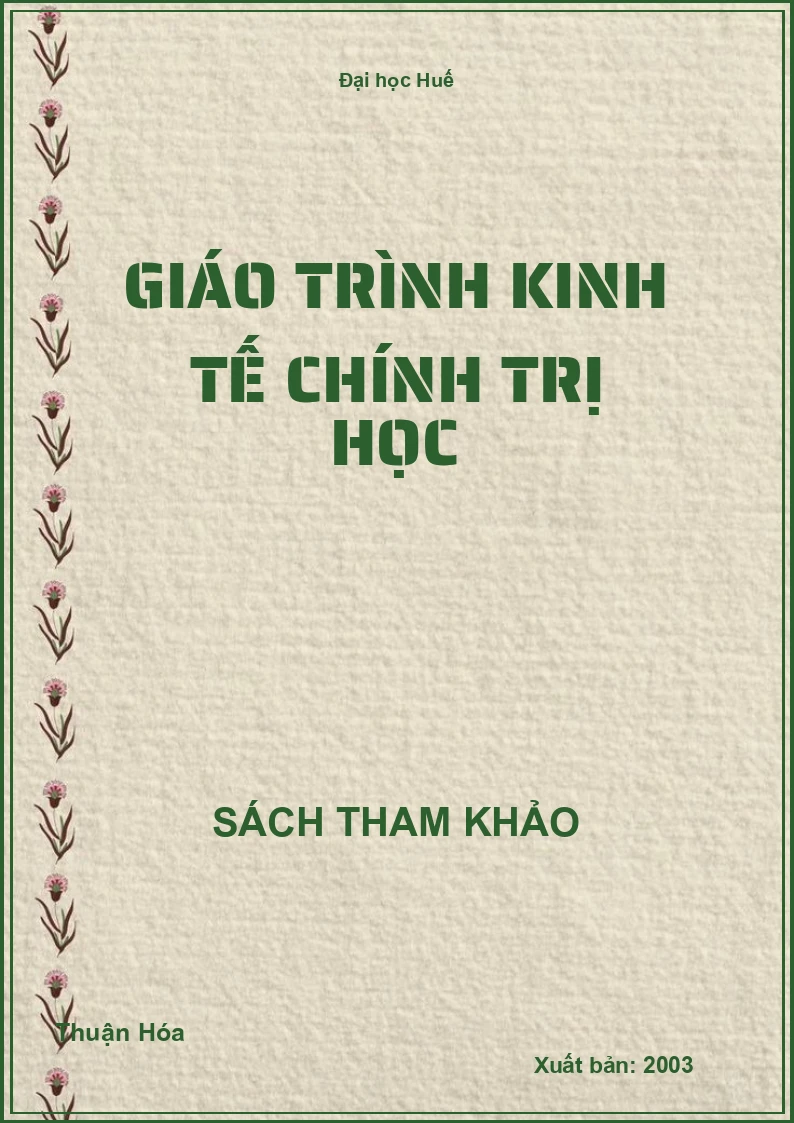 Giáo trình Kinh tế chính trị học