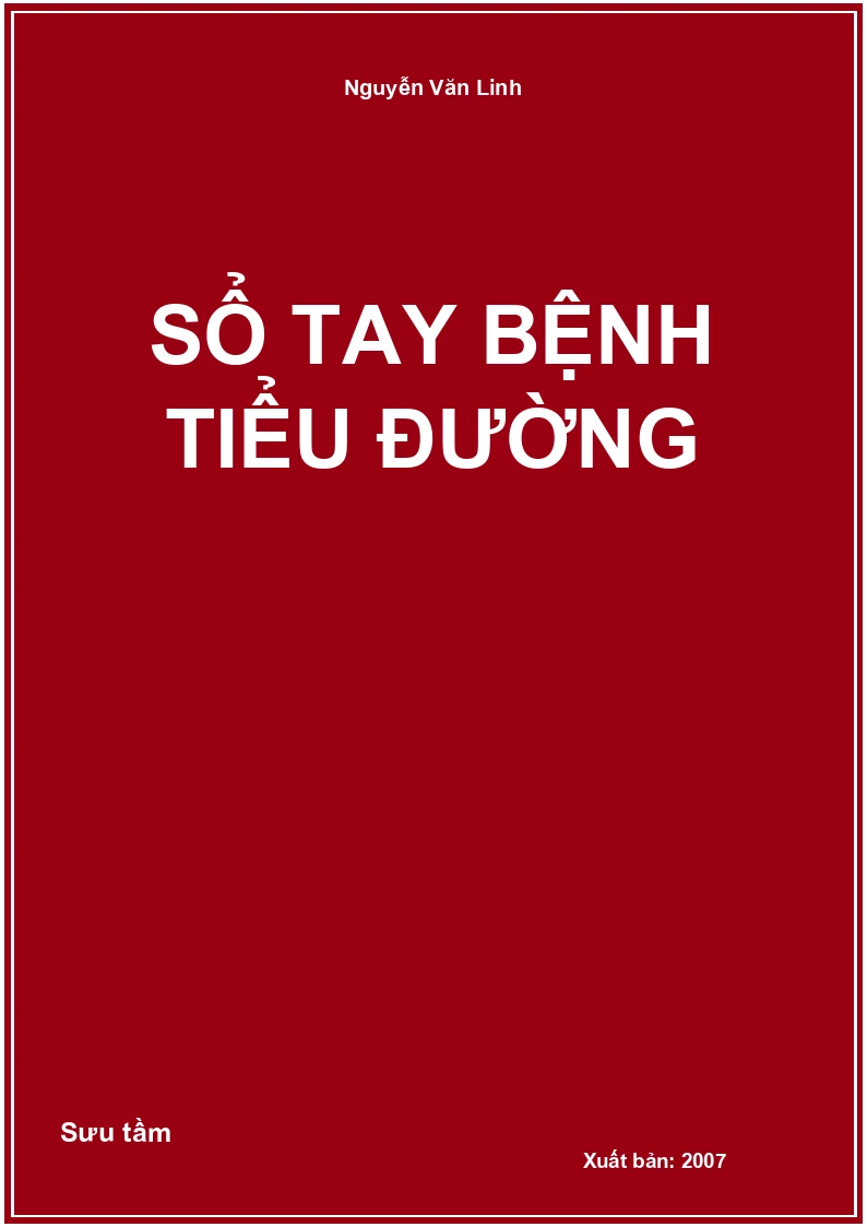 Sổ Tay Bệnh Tiểu Đường