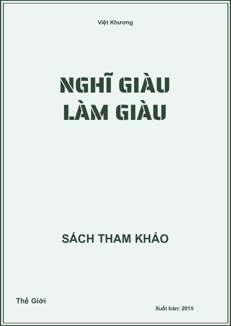 Nghĩ giàu làm giàu