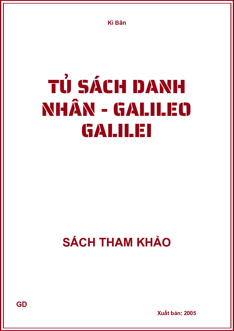 Tủ Sách Danh Nhân - Galileo Galilei
