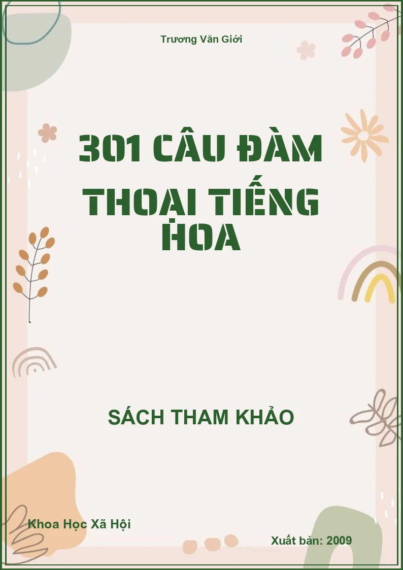 301 câu đàm thoại tiếng Hoa