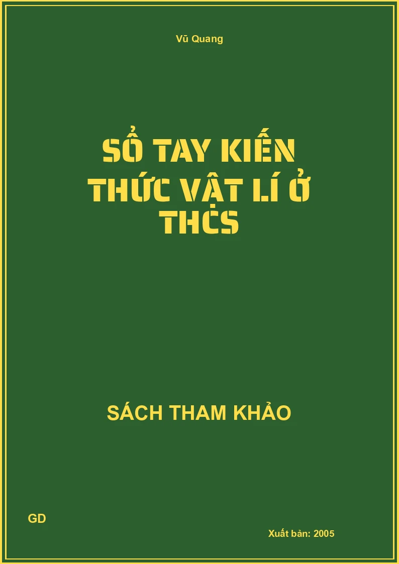 Sổ Tay Kiến Thức Vật Lí Ở Thcs