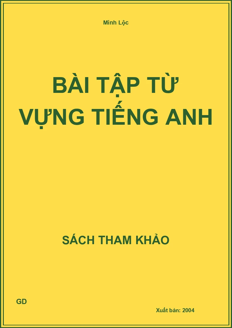 Bài Tập Từ Vựng Tiếng Anh