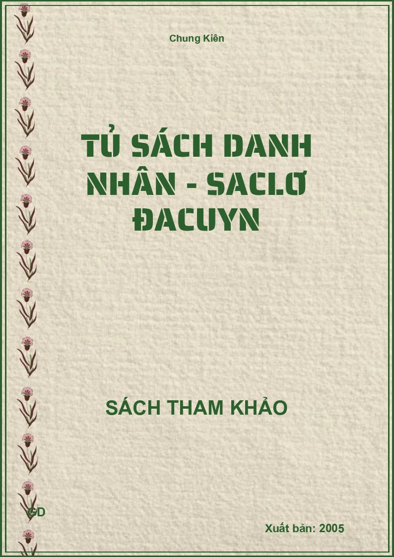 Tủ Sách Danh Nhân - Saclơ Đacuyn