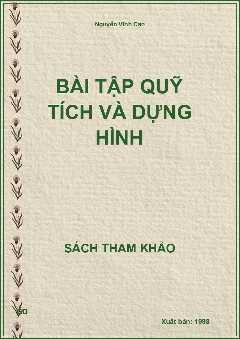 Bài Tập Quỹ Tích Và Dựng Hình
