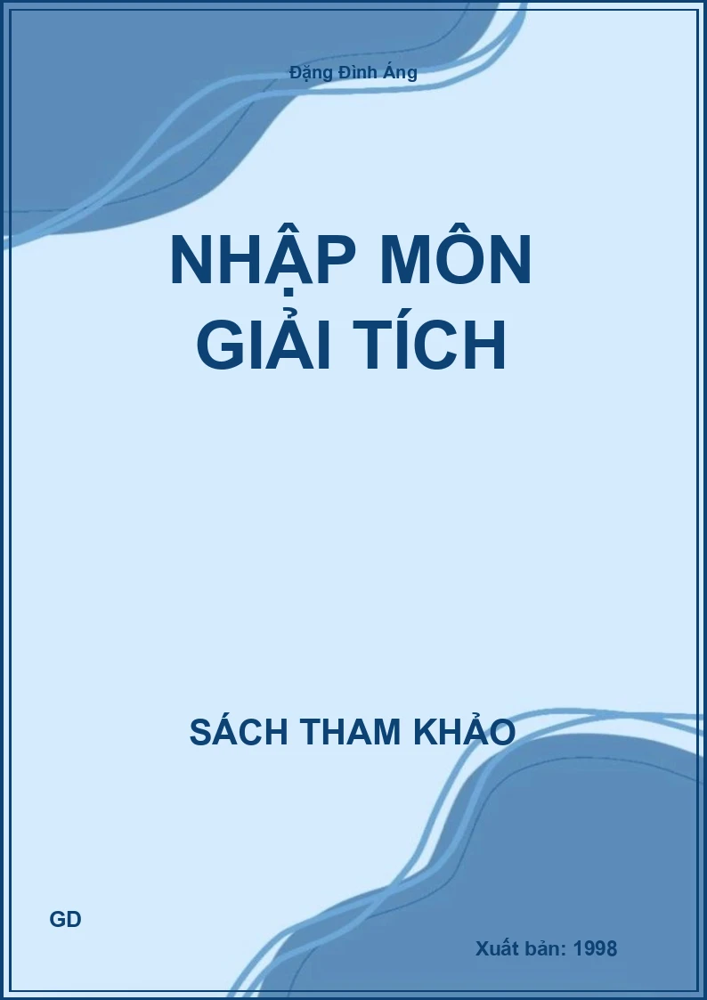 Nhập Môn Giải Tích