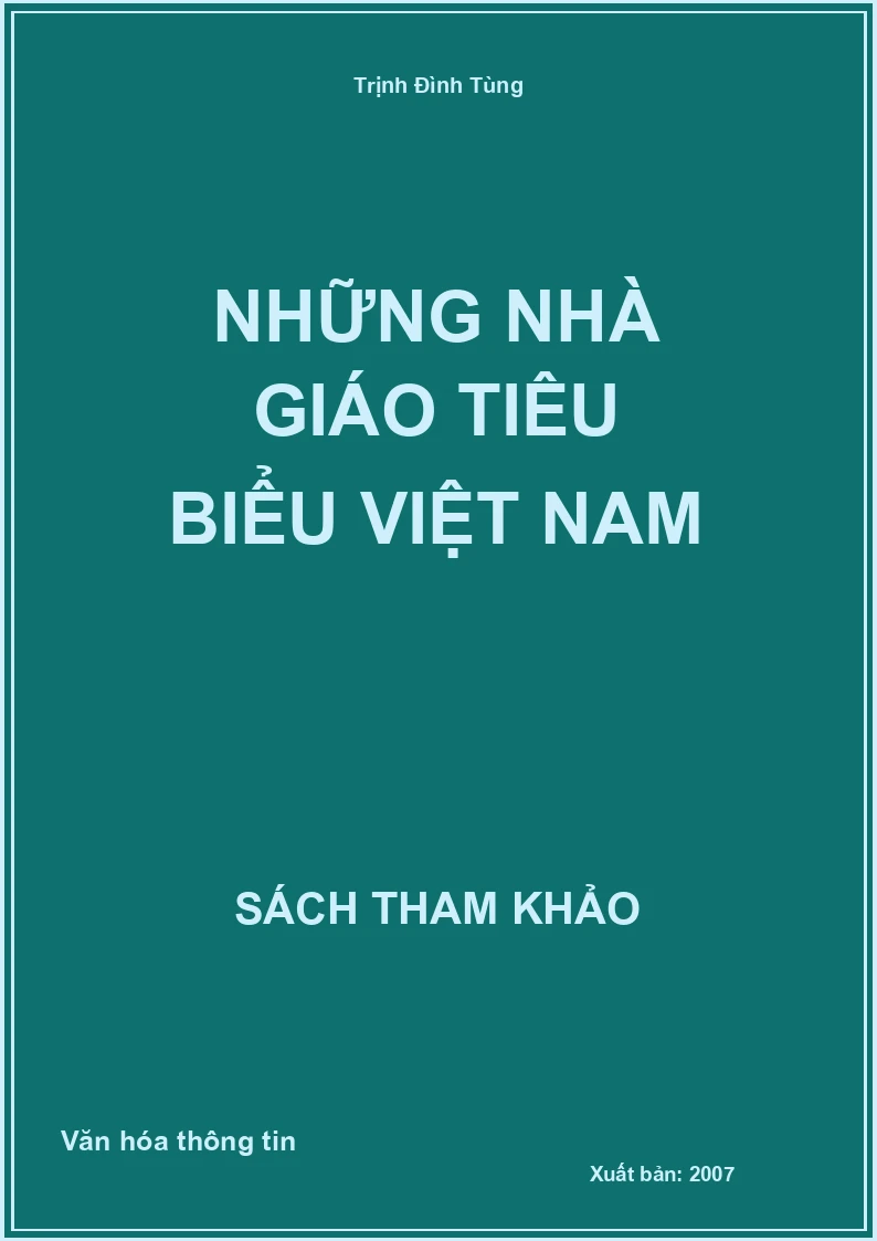Những Nhà Giáo Tiêu Biểu Việt Nam