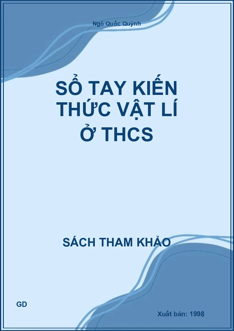 Sổ Tay Kiến Thức Vật Lí Ở Thcs