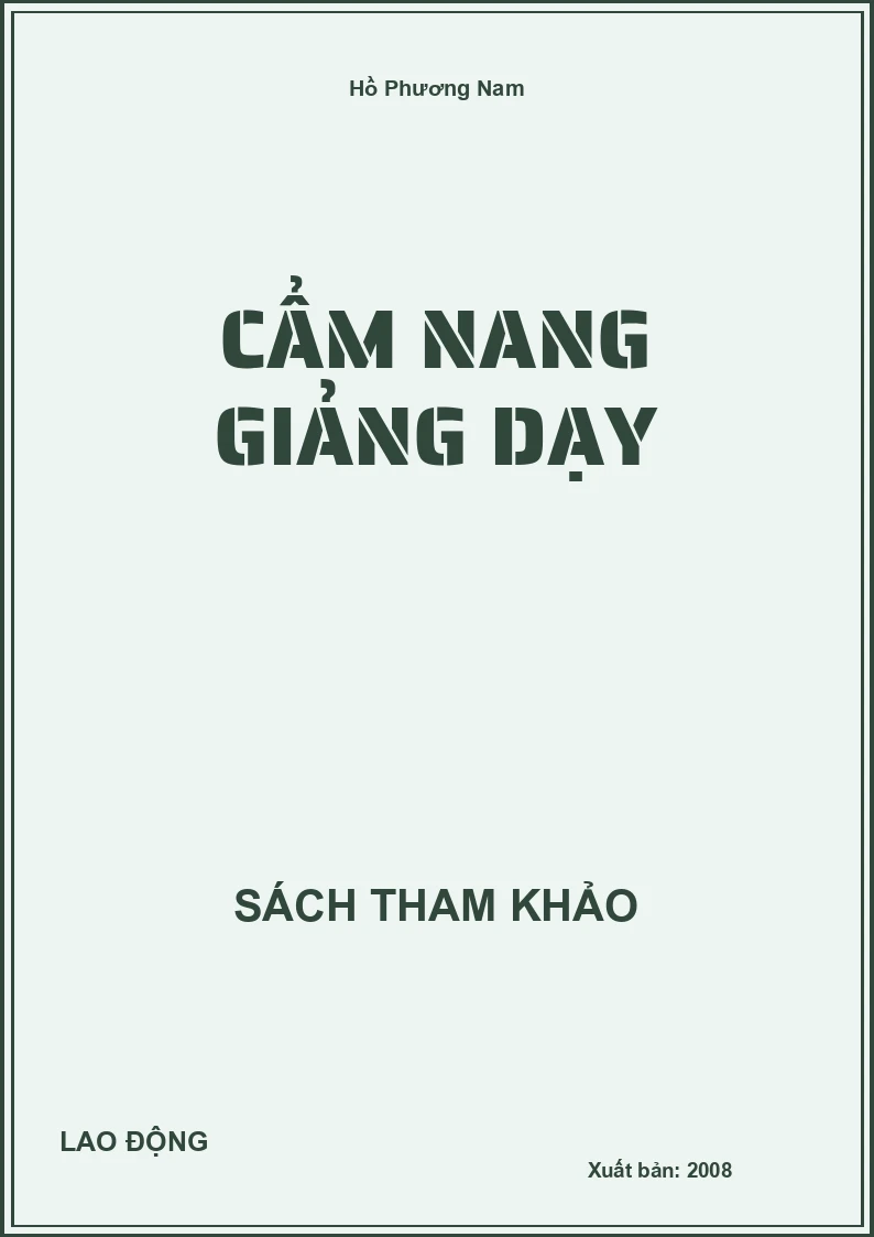 Cẩm Nang Giảng Dạy