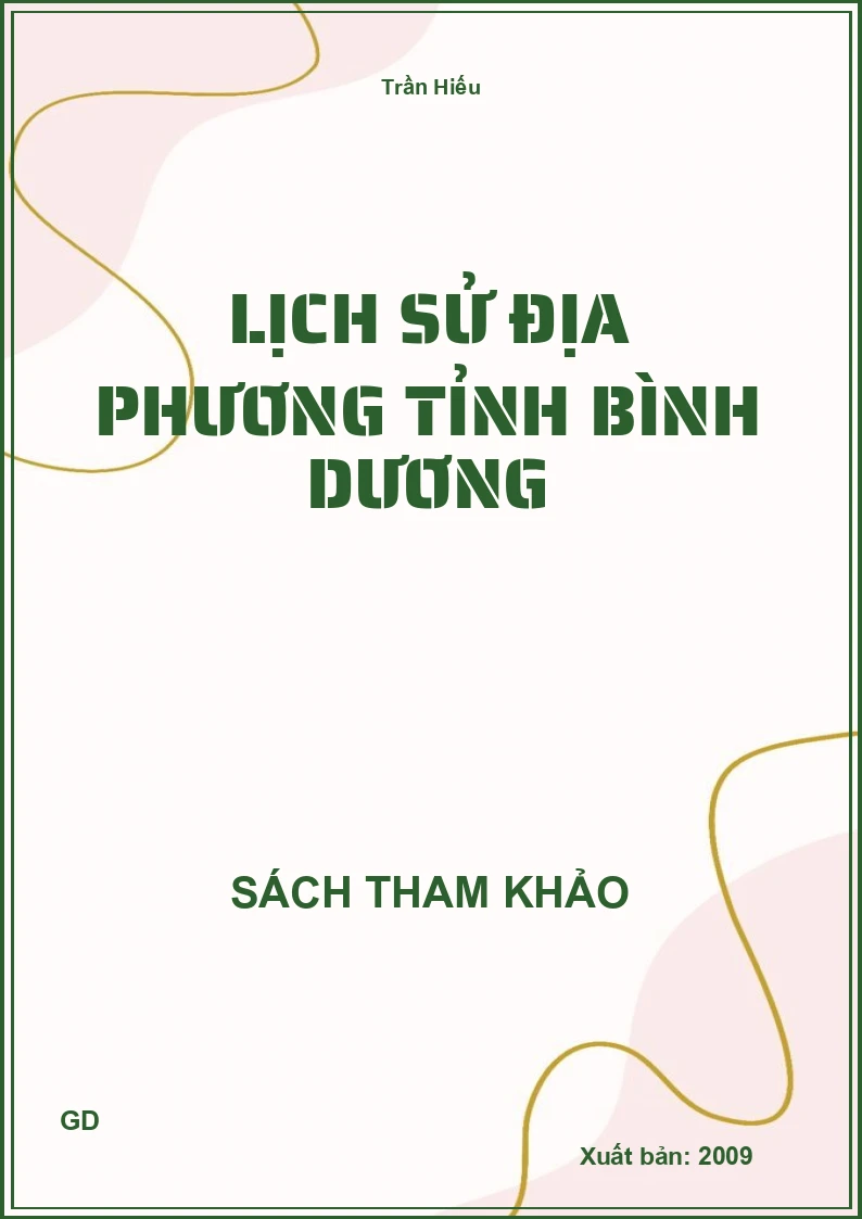 Lịch sử địa phương Tỉnh Bình Dương