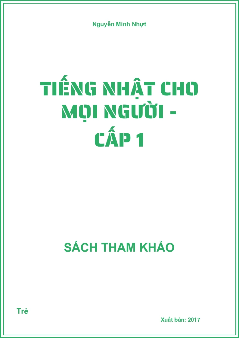 Tiếng Nhật cho mọi người - cấp 1