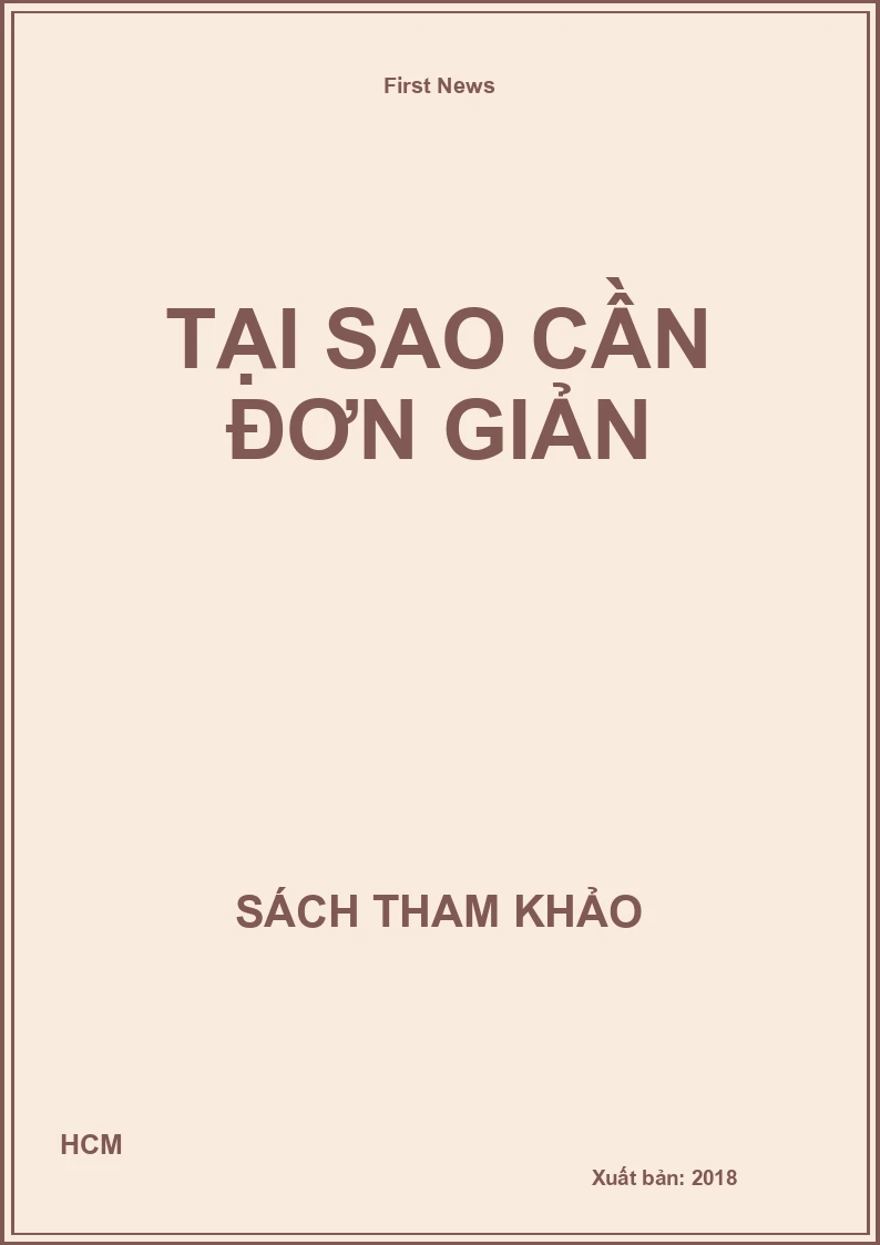 Tại sao cần Đơn giản