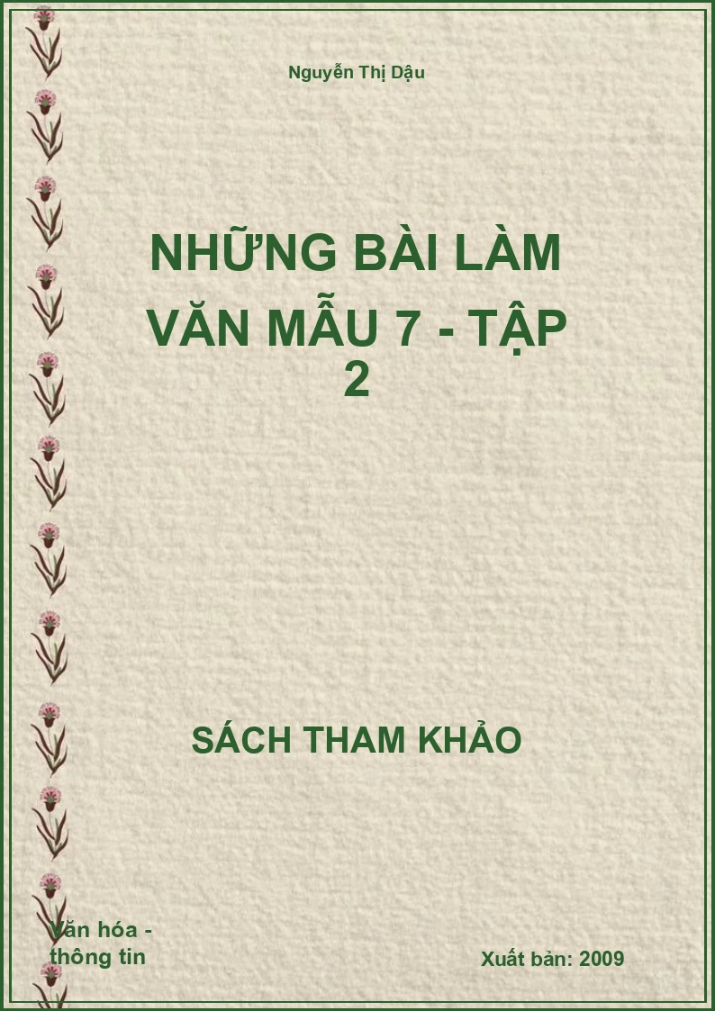 Những bài làm văn mẫu 7 - tập 2