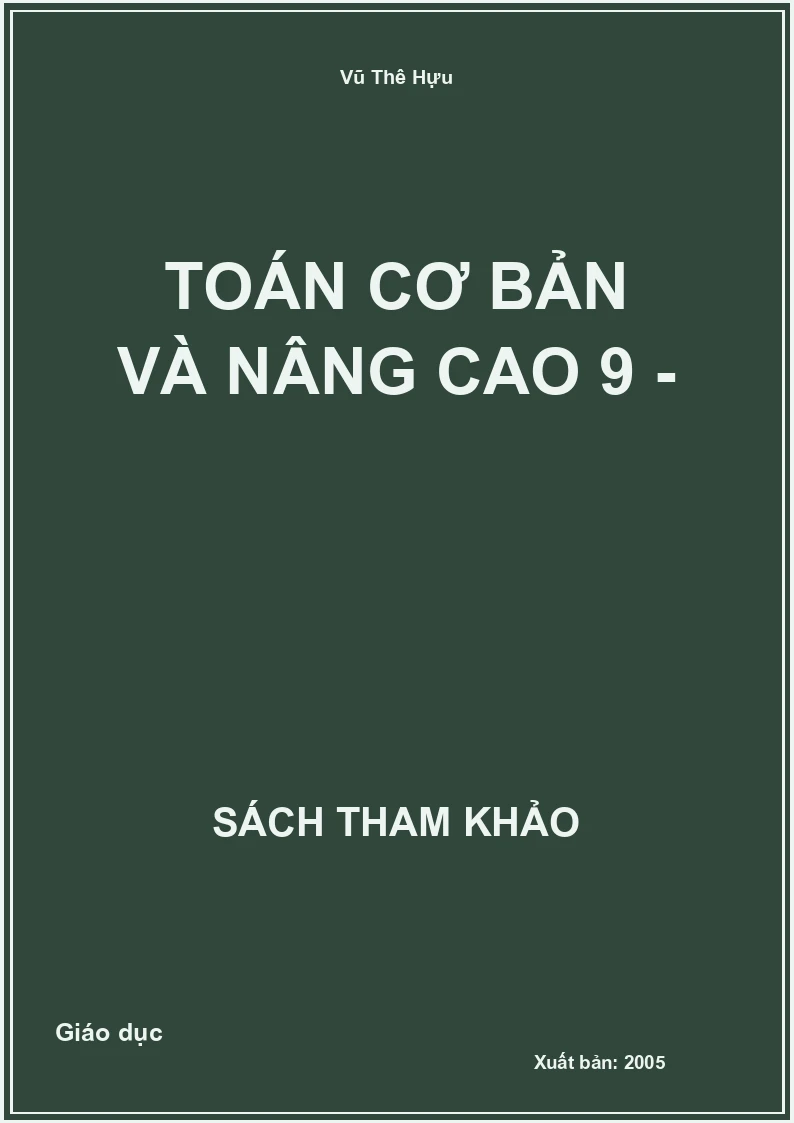 Toán cơ bản và nâng cao 9 -