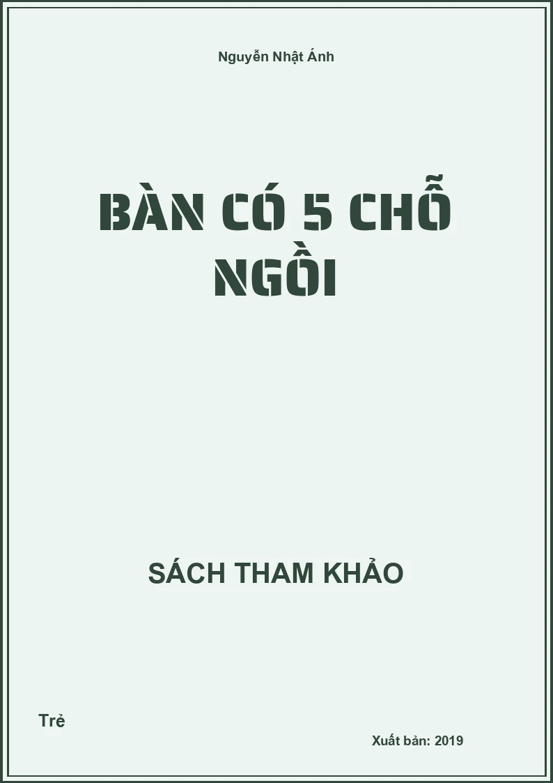 Bàn có 5 chỗ ngồi
