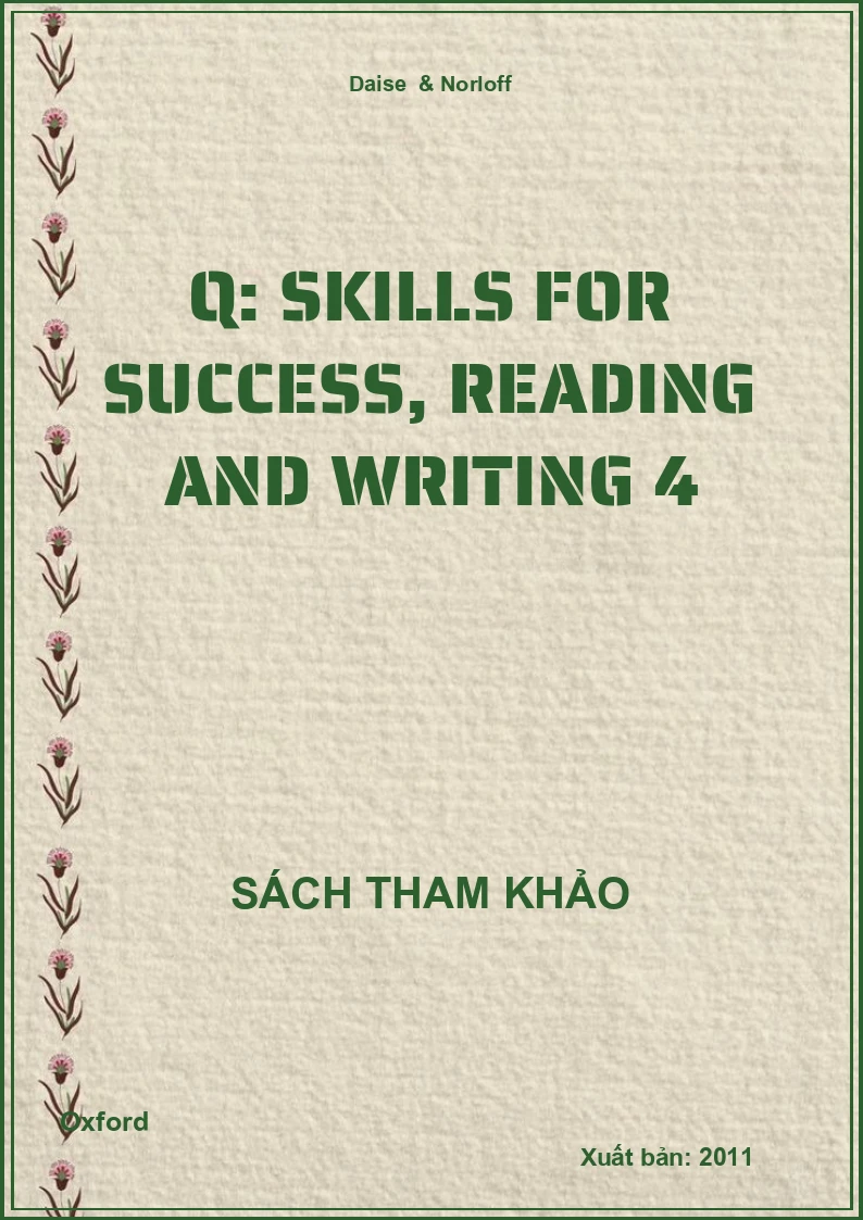 Q: Skills For Success, Reading And Writing 4