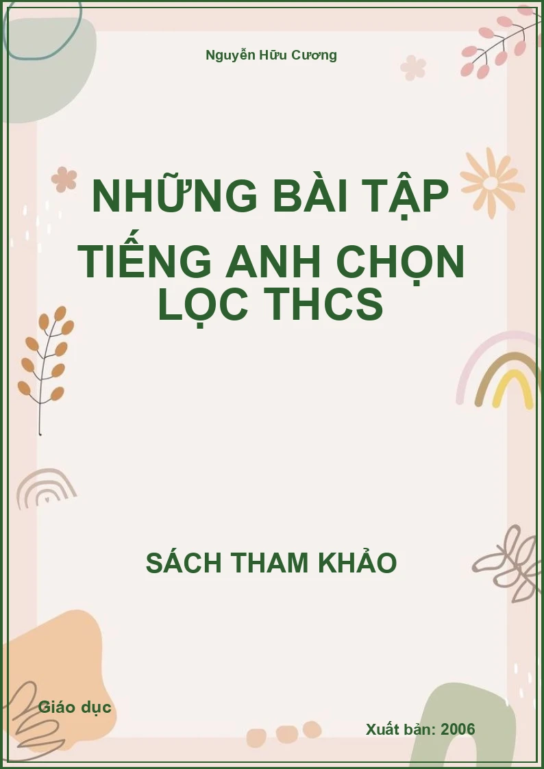 Những Bài Tập Tiếng Anh Chọn Lọc Thcs