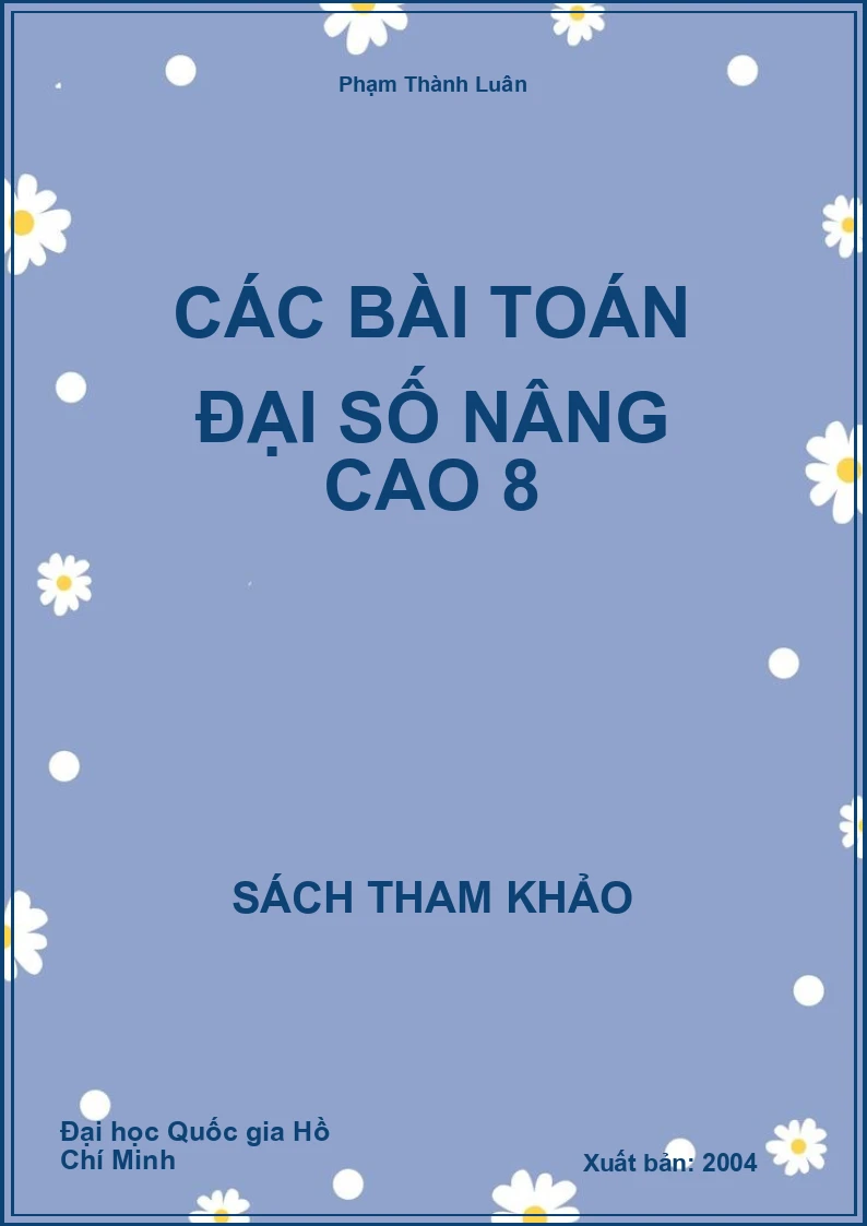 Các bài toán đại số nâng cao 8