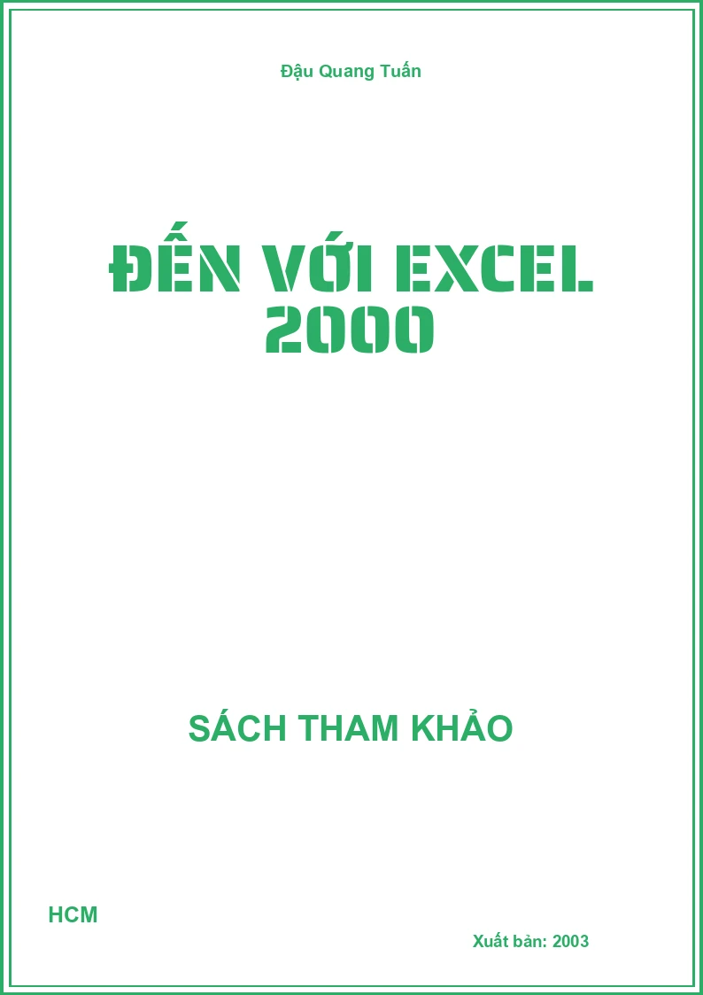 Đến với Excel 2000