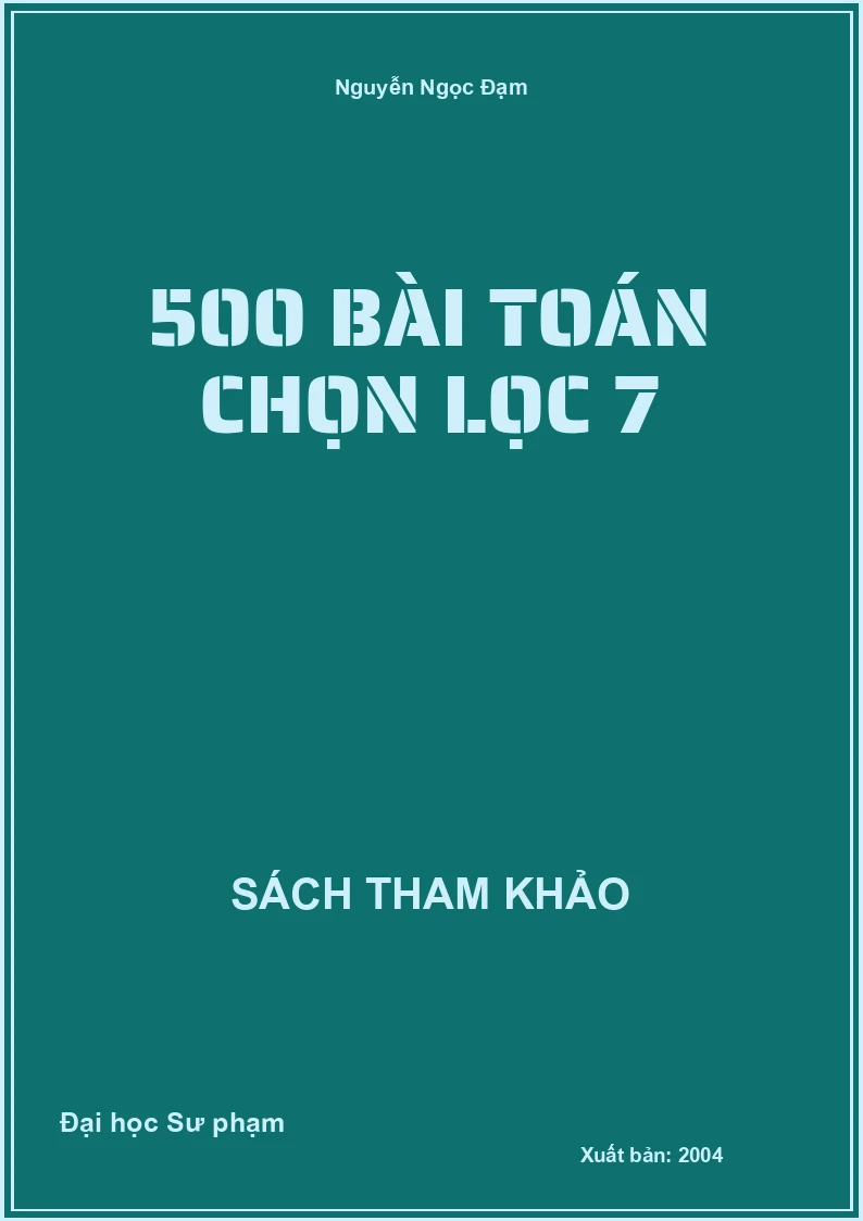 500 bài toán chọn lọc 7