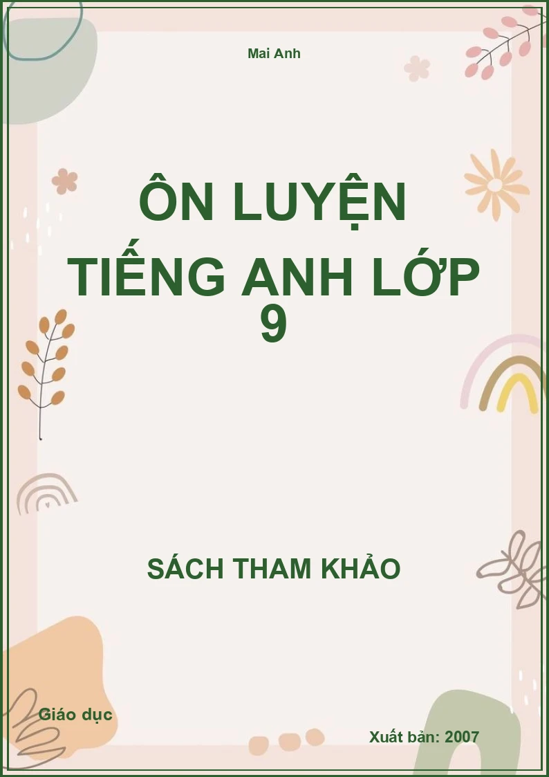 Ôn Luyện Tiếng Anh Lớp 9