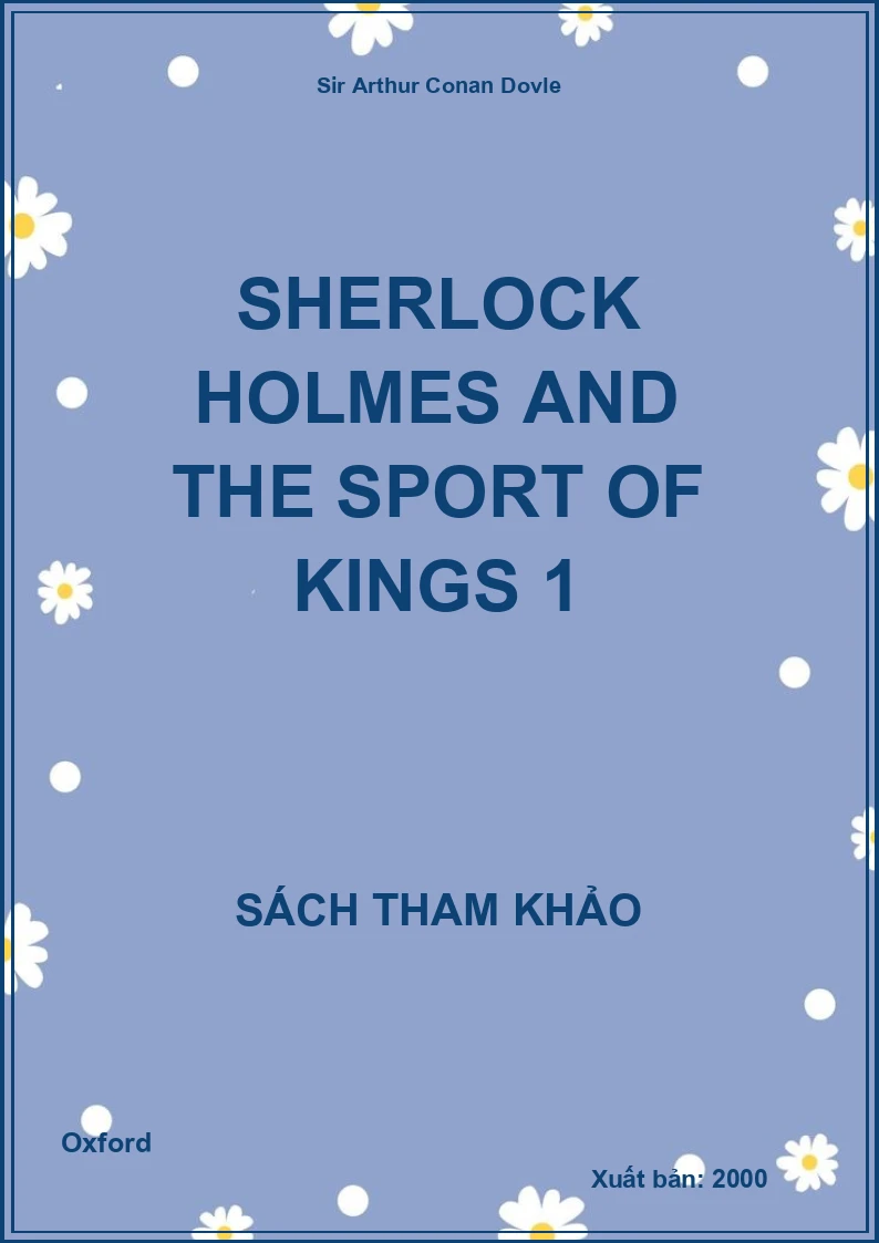 Sherlock Holmes And The Sport Of Kings 1