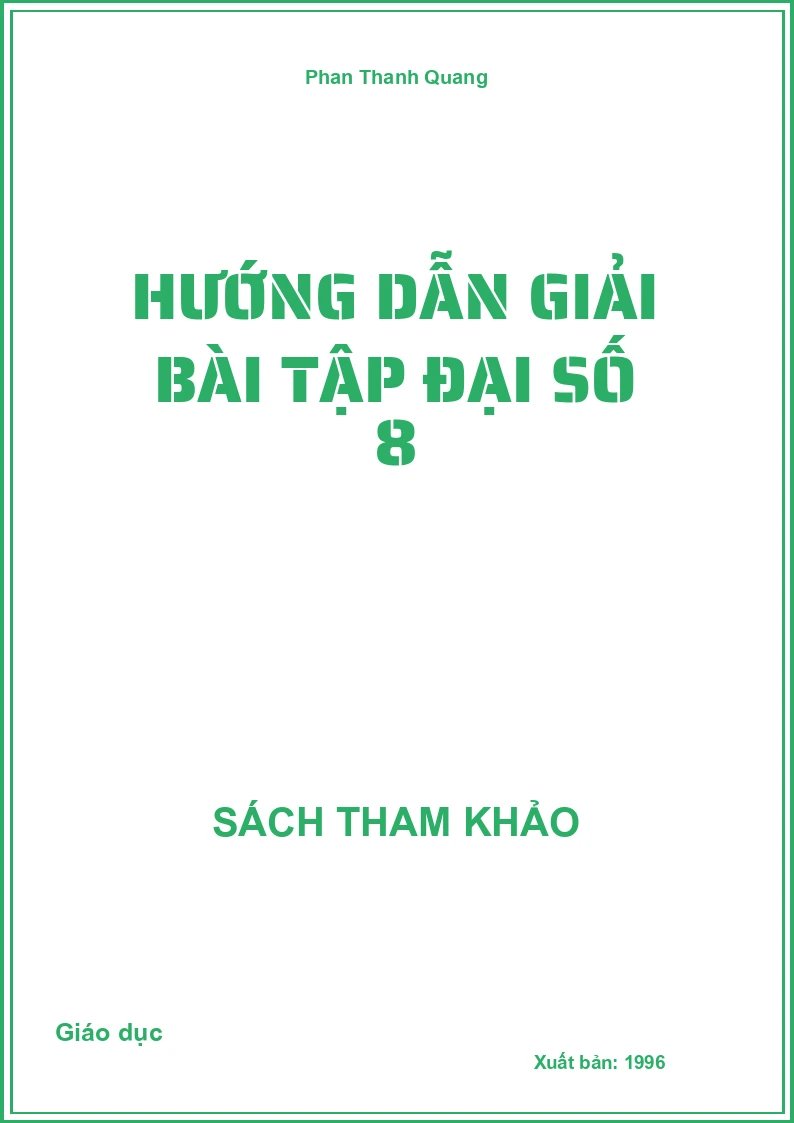 Hướng Dẫn Giải Bài Tập Đại Số 8