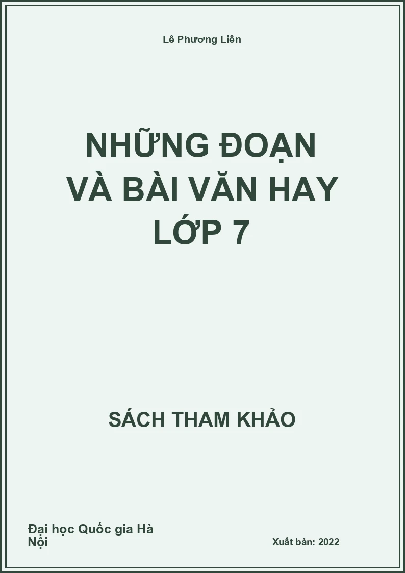 Những đoạn và bài văn hay lớp 7