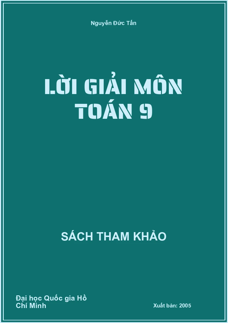 Lời giải môn toán 9