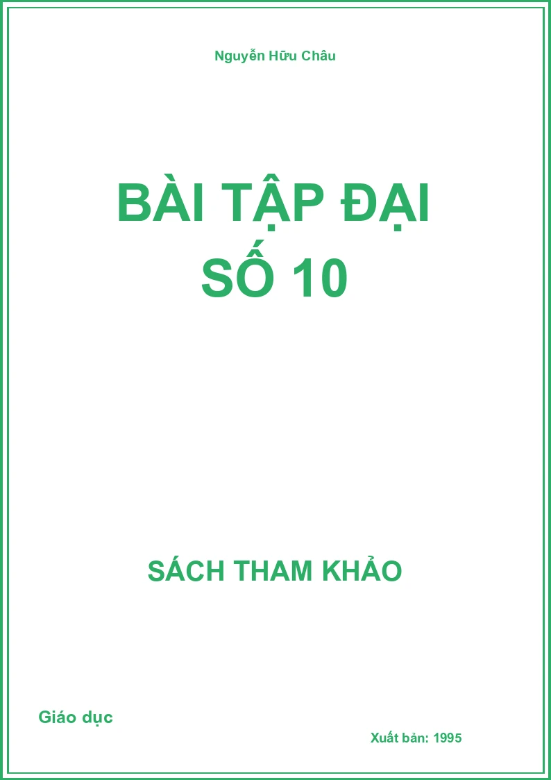 Bài tập đại số 10