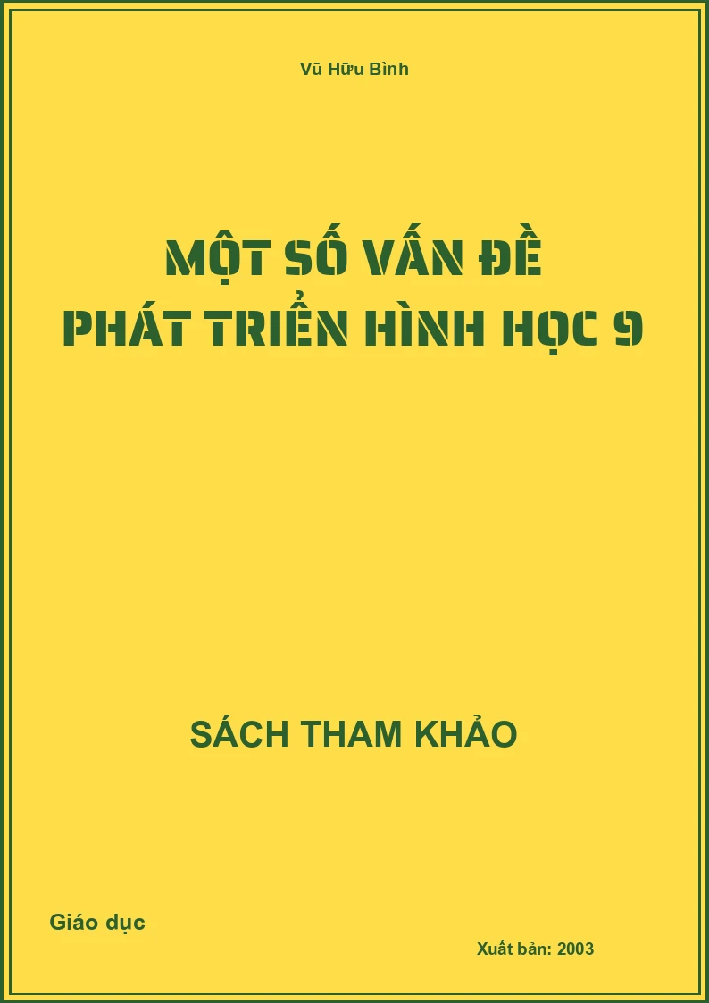 Một số vấn đề phát triển hình học 9