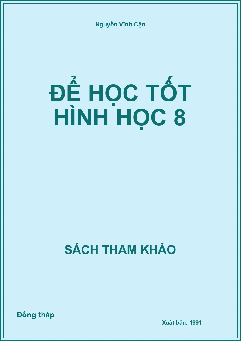 Để học tốt hình học 8
